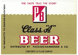 Class A Beer Label