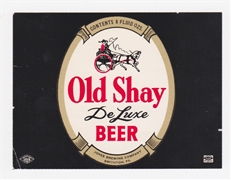 Old Shay De Luxe Beer Label