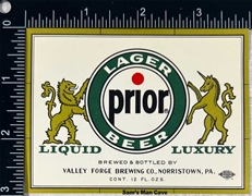 Prior Beer Label