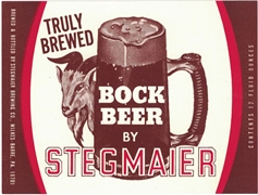 Stegmaier Bock Truly Brewed Beer Label