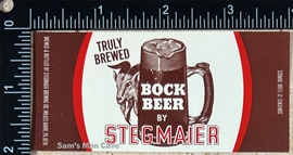 Stegmaier Bock Truly Brewed Beer Label