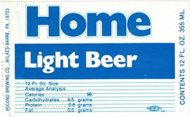 Home Light Beer Label