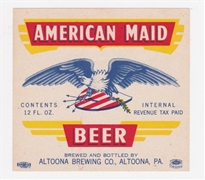 American Maid IRTP Beer Label