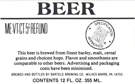 Valu Time Beer Label