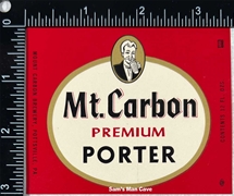Mount Carbon Premium Porter Beer Label