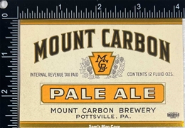 Mount Carbon Pale Ale IRTP Beer Label