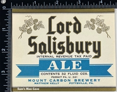 Lord Salisbury IRTP Beer Label