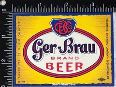 Ger-Brau Beer Label