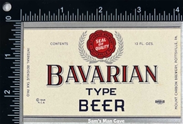 Bavarian Type Brand Beer IRTP Label ©1948