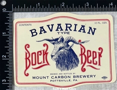 Bavarian Type Bock  Beer Label