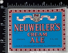 Neuweiler's Cream Ale Beer Label