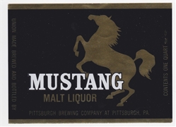 Mustang Malt Liquor Label