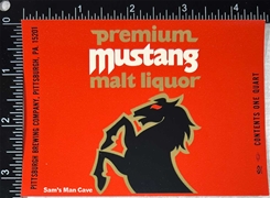 Mustang Premium Malt Liquor Label