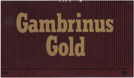 Gambrinus Gold Beer Label