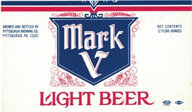 Mark V Light Beer Label