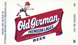 Old German Premium Lager Beer Label