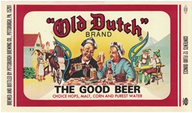 Old Dutch The Good Beer Label