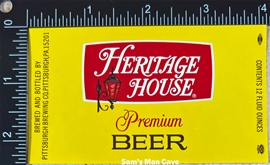 Heritage House Premium Beer Label