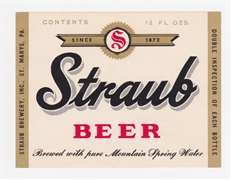 Straub Beer Label