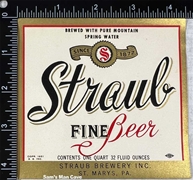 Straub Fine Beer Label