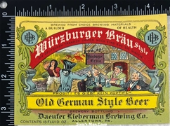 Wurzburger Brau Beer Label