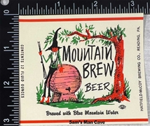 Mountain Brew Beer Label