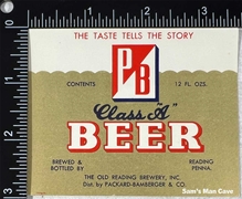 Class A Beer Label