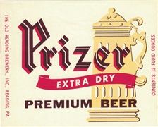 Prizer Extra Dry Premium Beer Label