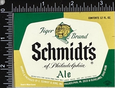 Schmidt's of Philadelphia Tiger Brand Ale Beer Label