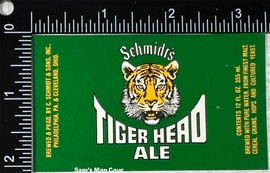 Schmidt's Tiger Head Ale Beer Label