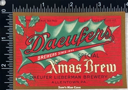 Daeufers Xmas Brew IRTP Beer Label