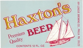 Haxton's Premium Beer Label