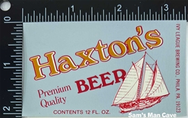 Haxton's Premium Beer Label