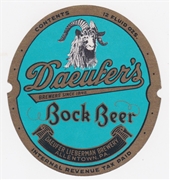 Daeufers Bock Beer 12 oz IRTP Beer Label