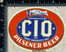 C I O Pilsener Beer IRTP Label