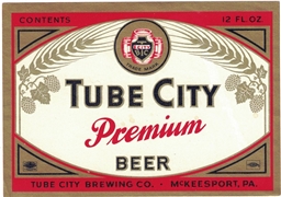 Tube City Premium Beer Label