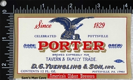 Yuengling Dark Porter Beer Label