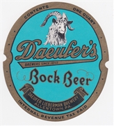 Daeufers Bock One Quart IRTP Beer Label