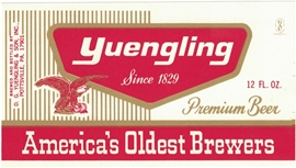 Yuengling Premium Beer America's Oldest Brewer 12 oz Label