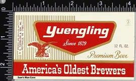 Yuengling Premium Beer America's Oldest Brewer 12 oz Label