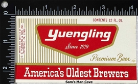 Yuengling Premium Beer America's Oldest Brewer 12 oz Label (variation)