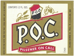 P.O.C. Pilsener On Call Beer Label