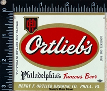 Ortlieb's Philadelphia's Famous Beer Label