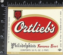 Ortlieb's Philadelphia's Famous Beer Label