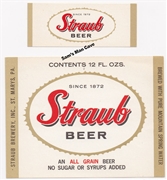 Straub Beer Label with neck