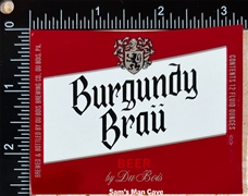Burgundy Brau Beer Label