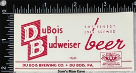 Du Bois Budweiser Beer Label