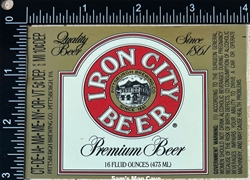 Iron City Premium Beer Label