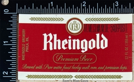 Rheingold Premium Beer Label