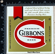 Gibbons Premium Beer Label